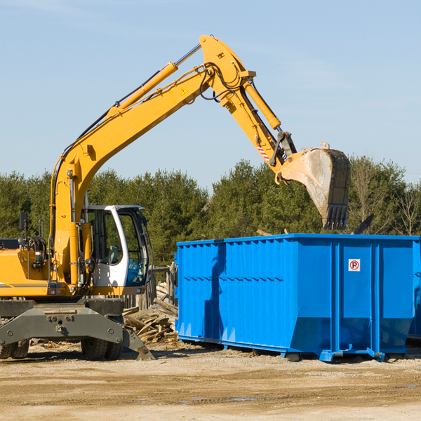 what size residential dumpster rentals are available in Dixon